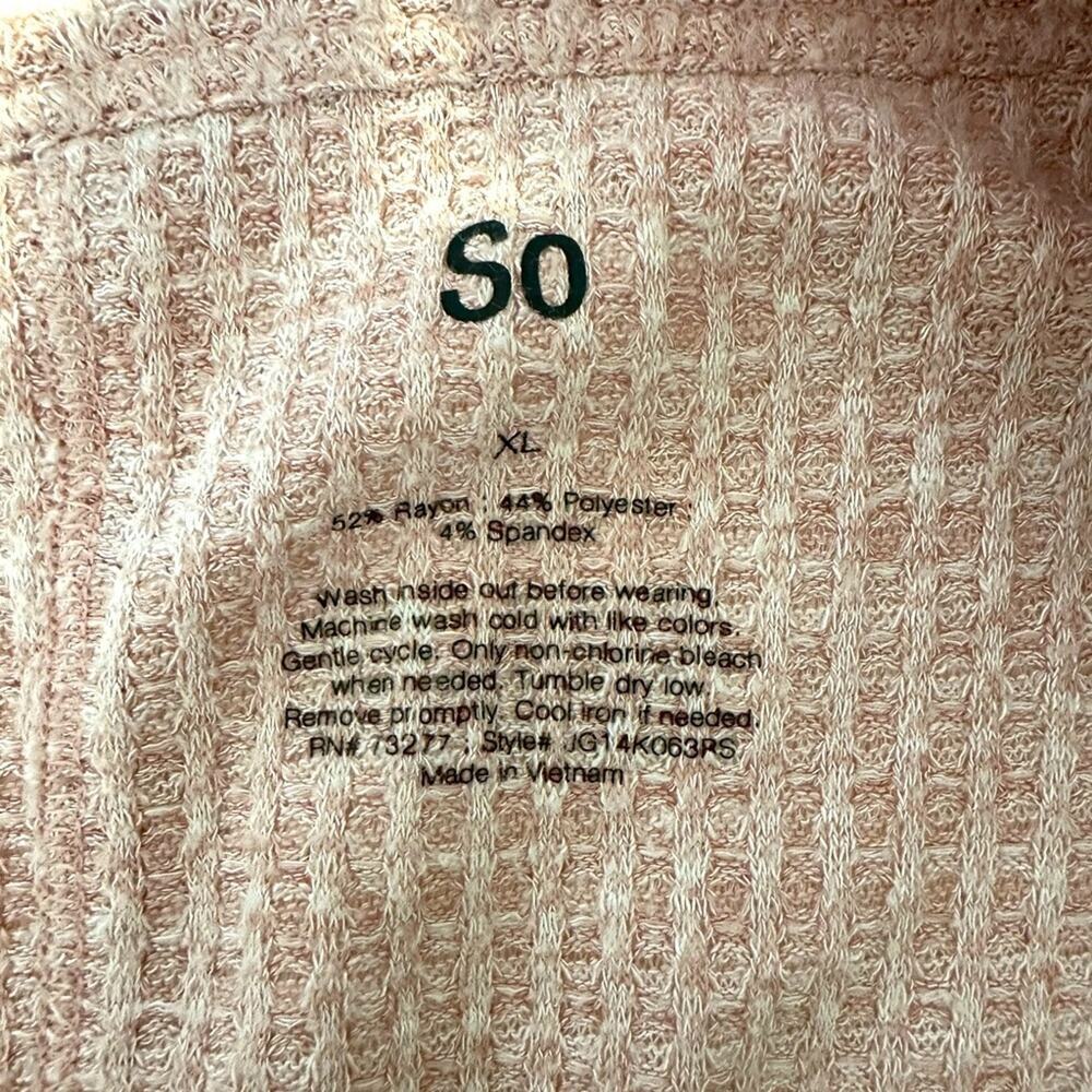 Pink Waffle Knit Long Sleeve Top - Picture 4 of 4